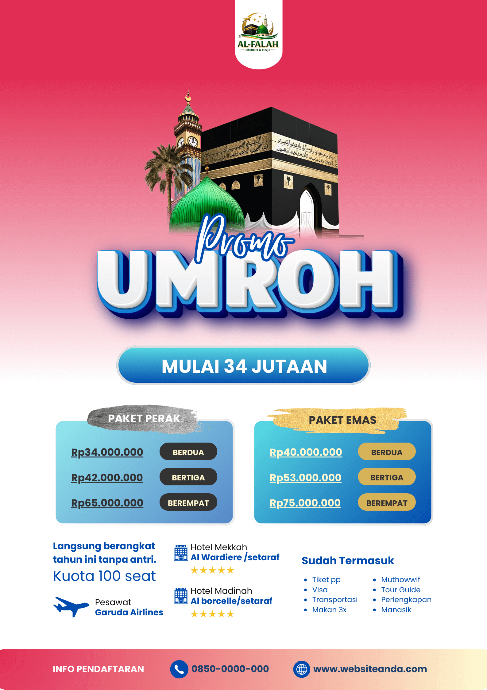 🌙 PAKET UMROH 1 – UMROH REGULER 9 HARI